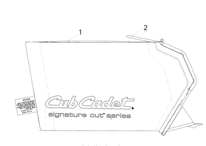 Grassbag Diagram and Parts List for SC700E (12AEL2S7710)(2017) Cub Cadet Lawn Mower